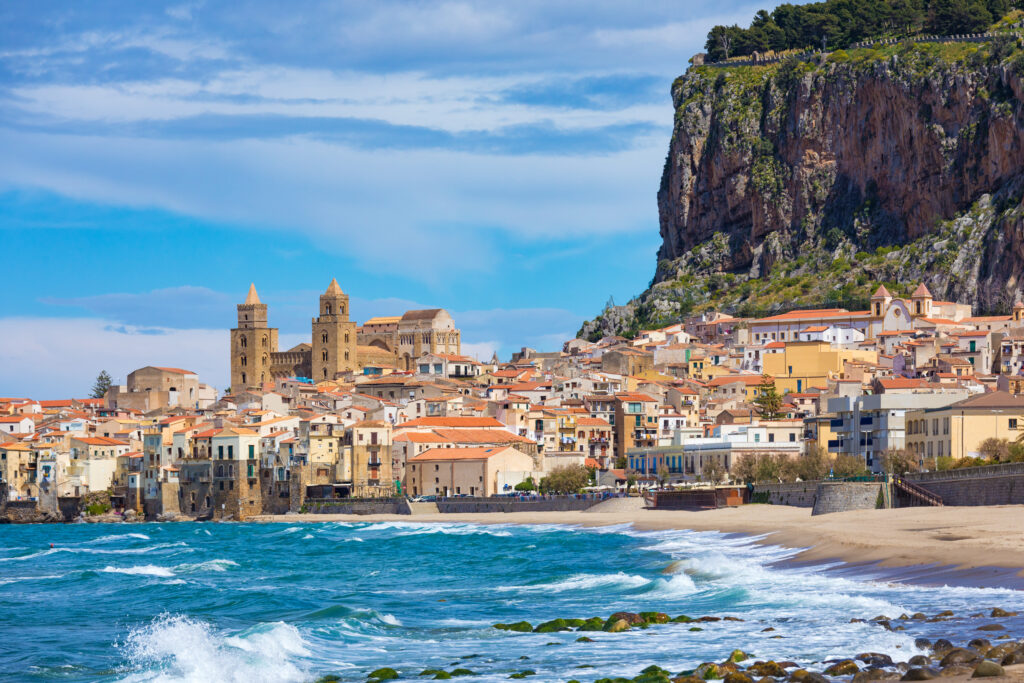 Cefalu is city in Italian Metropolitan City of Palermo located o